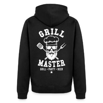 GRILL MASTER GRILL BIÈRE DE FÊTE Skull - Veste à capuche bio Premium Unisexe - noir - Dos - Nico (187cm)