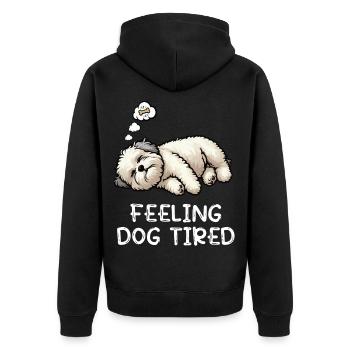 Se sentir fatigué Bolonka Zwetna Bolonka Propriétaire de Bolonka - Veste à capuche bio Premium Unisexe - noir - Dos - Nico (187cm)