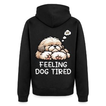 Se sentir fatigué Bolonka Zwetna Bolonka Propriétaire de Bolonka - Veste à capuche bio Premium Unisexe - noir - Dos - Nico (187cm)