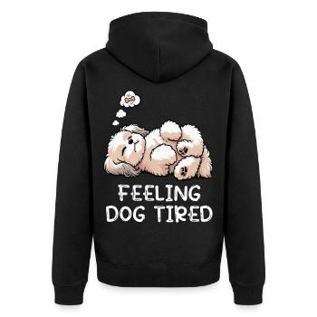 Se sentir fatigué Bolonka Zwetna Bolonka Propriétaire de Bolonka - Veste à capuche bio Premium Unisexe - noir - Dos - Nico (187cm)