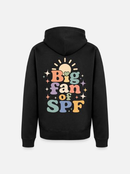 SPF Sonnenschutz Fan Sommer Sonne - Unisex Premium Bio Zip Hoodie - Schwarz