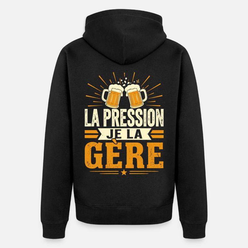 La pression je la gère - Veste à capuche bio Premium Unisexe - noir