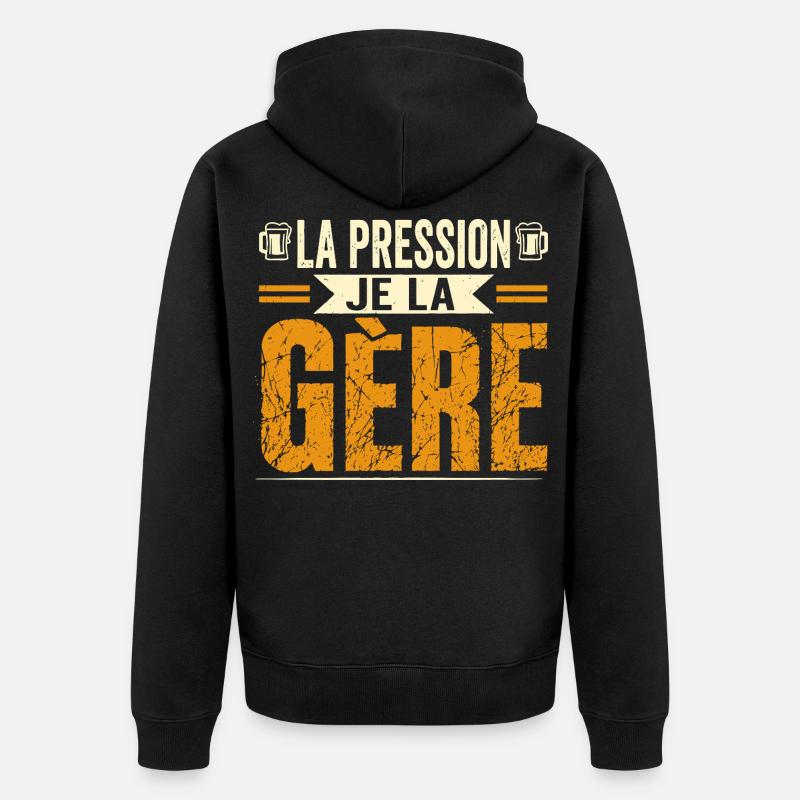 La pression je la gère - Veste à capuche bio Premium Unisexe - noir