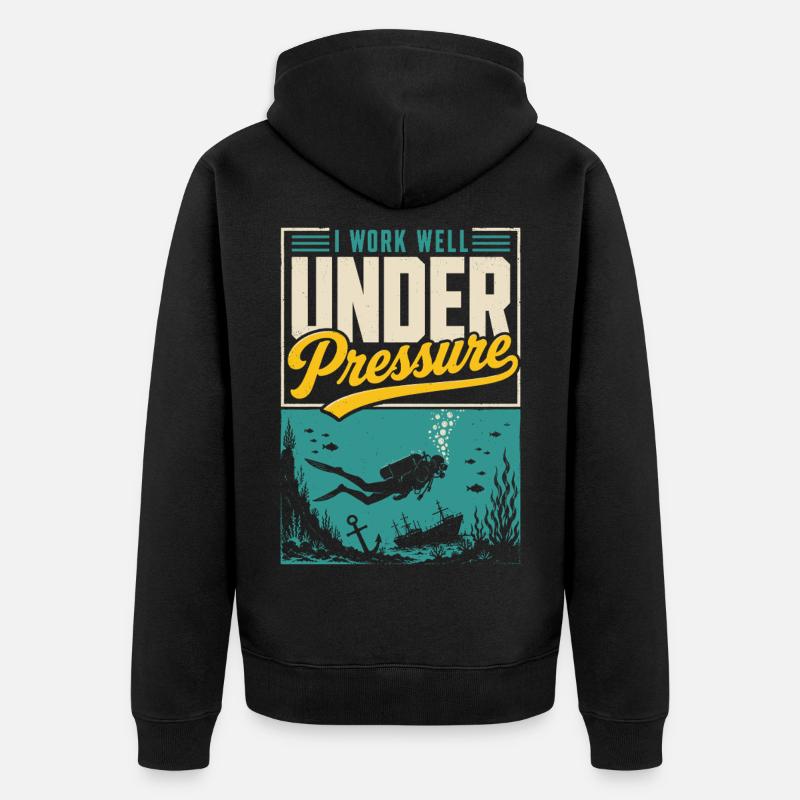 Maillot de plongée sous pression - Veste à capuche bio Premium Unisexe - noir