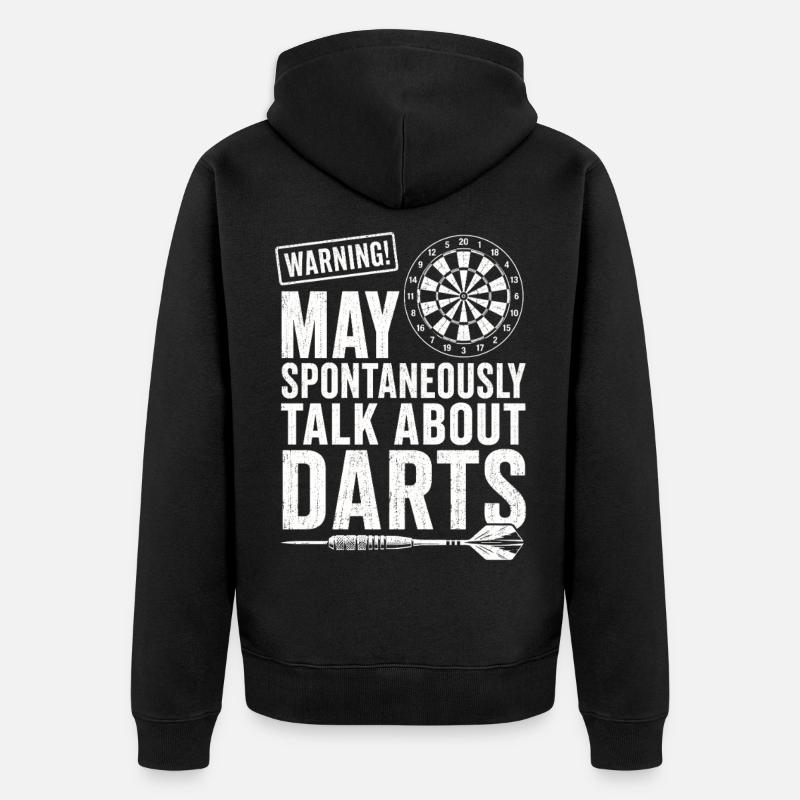 Darts Dit Joueur de fléchettes - Veste à capuche bio Premium Unisexe - noir
