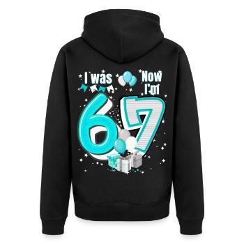 I was 6 Now Im 7 Birthday Shirt Kids 7 Birthday - Unisex Premium Organic Zip Hoodie - black - Back - Nico (187cm)