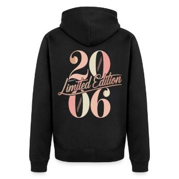 Édition limitée anniversaire 2006 - Veste à capuche bio Premium Unisexe - noir - Dos - Nico (187cm)