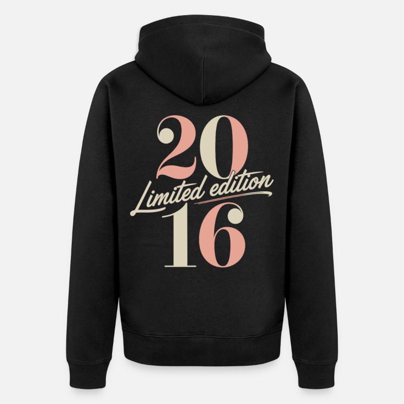 Édition limitée anniversaire 2016 - Veste à capuche bio Premium Unisexe - noir