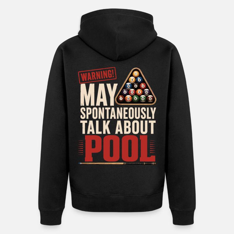 T-shirt de billard avec l’inscription - Veste à capuche bio Premium Unisexe - noir