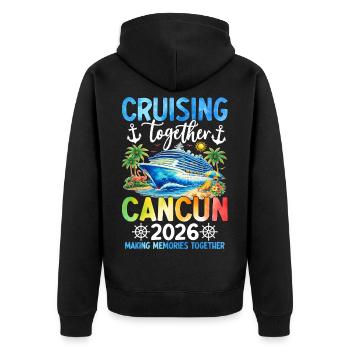 Croisière ensemble Cancún 2026 - Veste à capuche bio Premium Unisexe - noir - Dos - Nico (187cm)