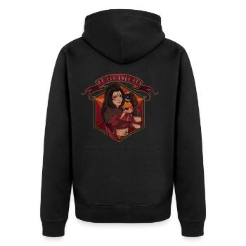 We can roll it! - Druid - Unisex Premium Organic Zip Hoodie - black - Back - Nico (187cm)