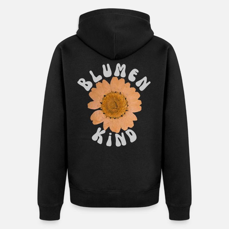 Enfant Fleur - Veste à capuche bio Premium Unisexe - noir