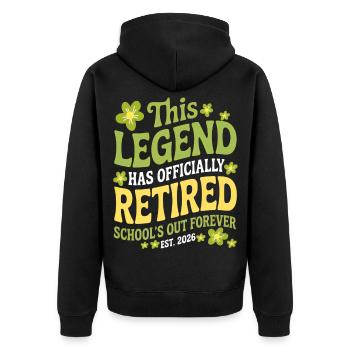 teacher Retirement Gifts for Teachers Retirement - Veste à capuche bio Premium Unisexe - noir - Dos - Nico (187cm)