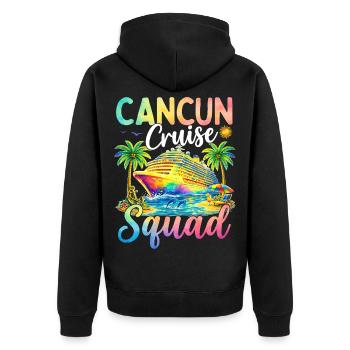 Équipe de croisière de Cancún - Veste à capuche bio Premium Unisexe - noir - Dos - Nico (187cm)