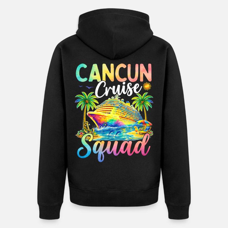 Équipe de croisière de Cancún - Veste à capuche bio Premium Unisexe - noir
