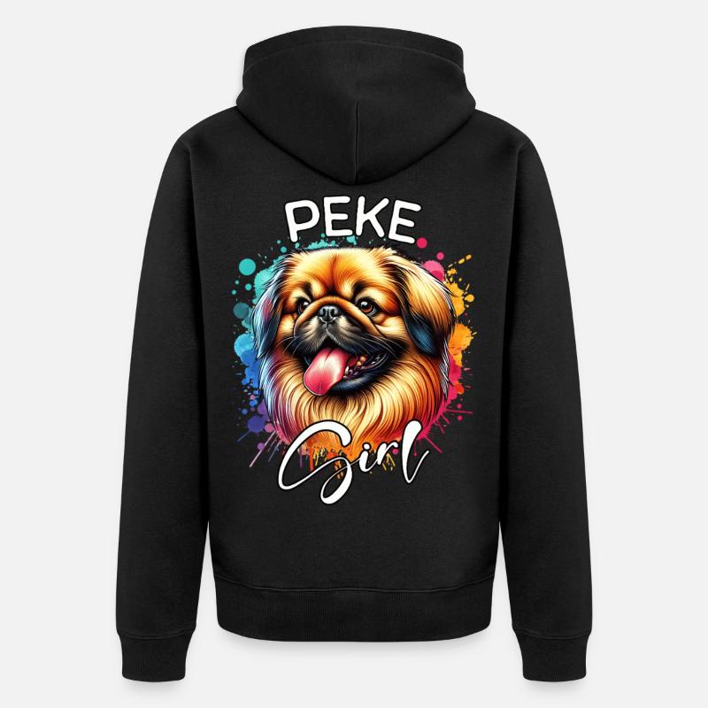 Filles pékinoises - Veste à capuche bio Premium Unisexe - noir