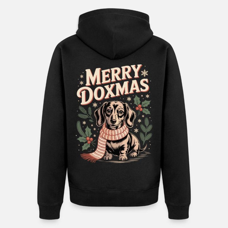 Joyeux Doxmas - Veste à capuche bio Premium Unisexe - noir