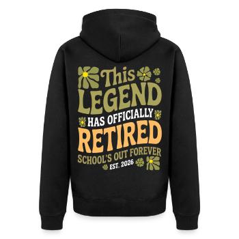 teacher Retirement Gifts for Teachers Retirement - Veste à capuche bio Premium Unisexe - noir - Dos - Nico (187cm)