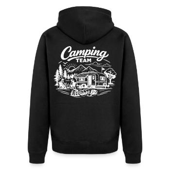 Camping Team Wagon - Veste à capuche bio Premium Unisexe - noir - Dos - Nico (187cm)