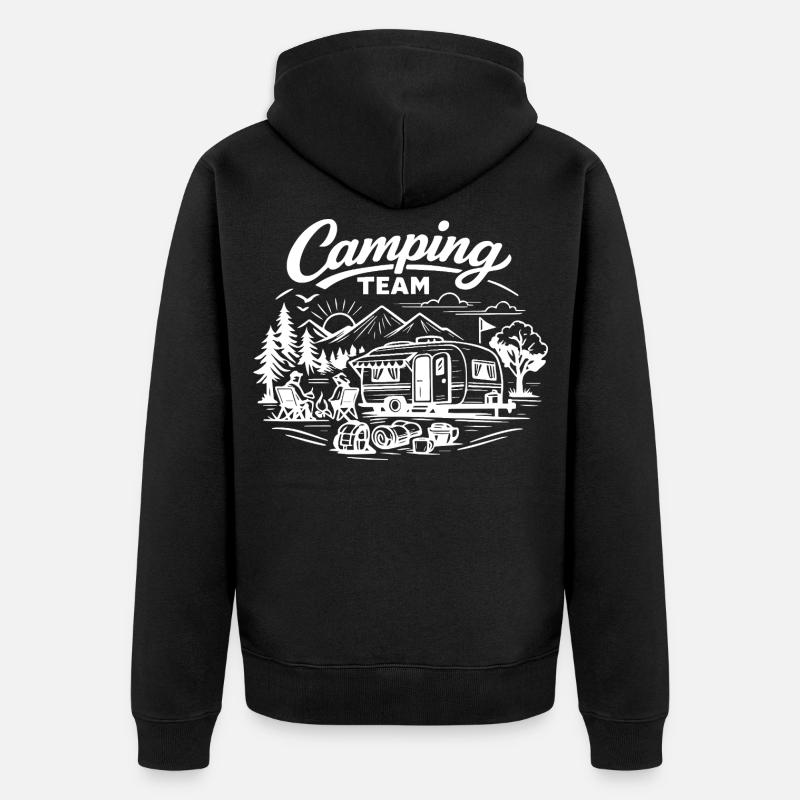 Camping Team Wagon - Veste à capuche bio Premium Unisexe - noir