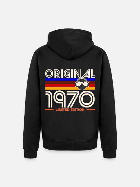Original 1970 Limited Edition - Unisex Premium Organic Zip Hoodie - black