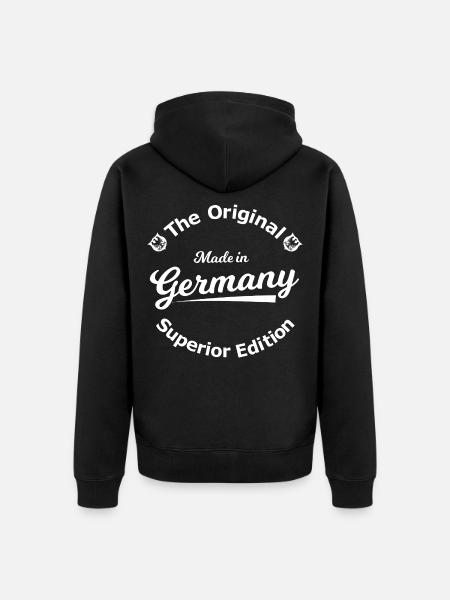 Original Germany Superior Edition - Unisex Premium Bio Zip Hoodie - Schwarz