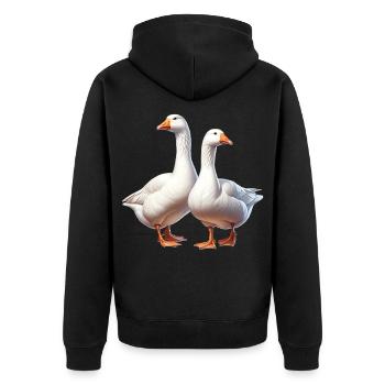Oie - Veste à capuche bio Premium Unisexe - noir - Dos - Nico (187cm)
