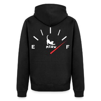 Chat actif drôle Café Carburant Miaou Chaton Maman Humour - Veste à capuche bio Premium Unisexe - noir - Dos - Nico (187cm)