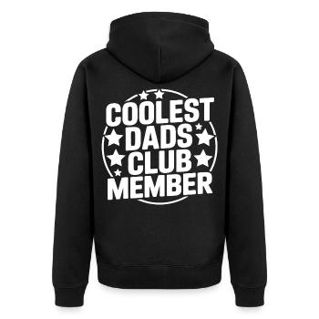 Papa le plus cool - Veste à capuche bio Premium Unisexe - noir - Dos - Nico (187cm)