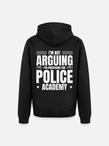 Polizeiakademie Überlebende Abschlusspartei Polizei - Unisex Premium Bio Zip Hoodie - Schwarz