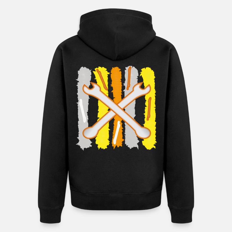 Tool wrenches - Unisex Premium Organic Zip Hoodie - black
