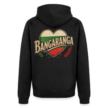 Bangaranga bulgare - Veste à capuche bio Premium Unisexe - noir - Dos - Nico (187cm)