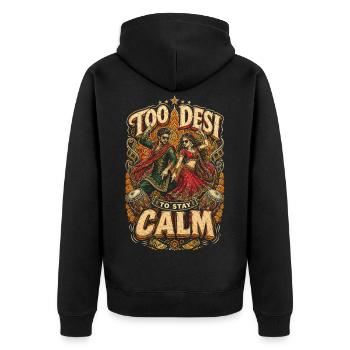 Bollywood est trop desi pour rester calme - Veste à capuche bio Premium Unisexe - noir - Dos - Nico (187cm)