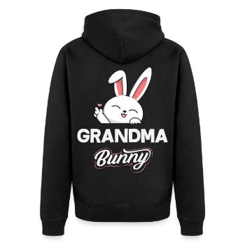 Happy Easter Sweet Easter Bunny Egg Hunt Easter Eggs - Unisex Premium Organic Zip Hoodie - black - Back - Nico (187cm)