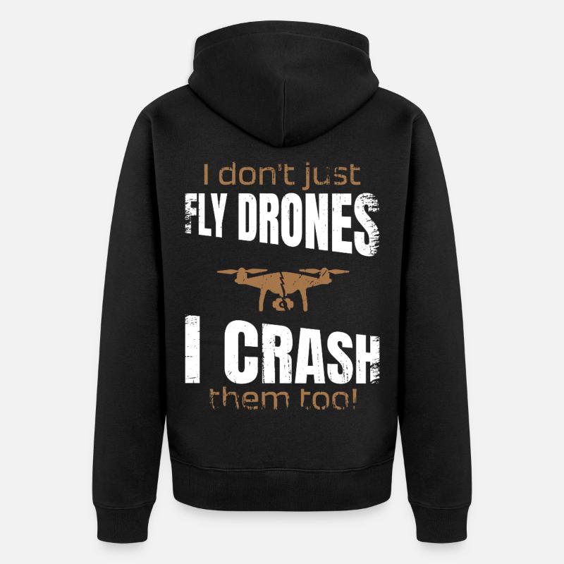 Drone Pilot Flying Drones Drone Fpv - Unisex Premium Organic Zip Hoodie - black