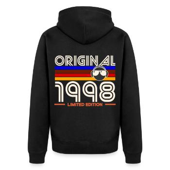 Original 1998 Édition Limitée Retro - Veste à capuche bio Premium Unisexe - noir - Dos - Nico (187cm)