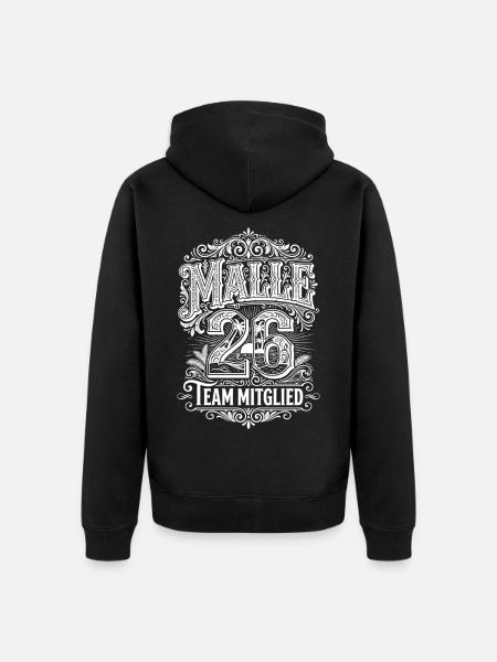 Malle 2026 Jersey Team - Unisex Premium Organic Zip Hoodie - black