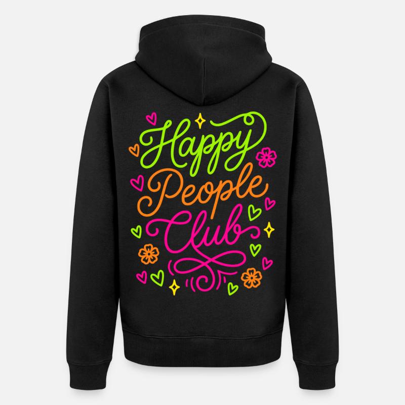 Club des Gens Heureux - Veste à capuche bio Premium Unisexe - noir
