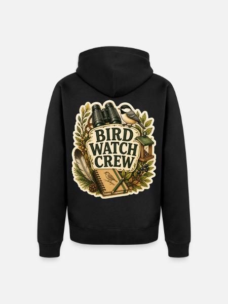 BIRD WATCH CREW Clouds - Unisex Premium Organic Zip Hoodie - black