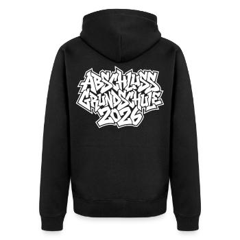 Elementary School Graduation 2026 Graffiti - Unisex Premium Organic Zip Hoodie - black - Back - Nico (187cm)