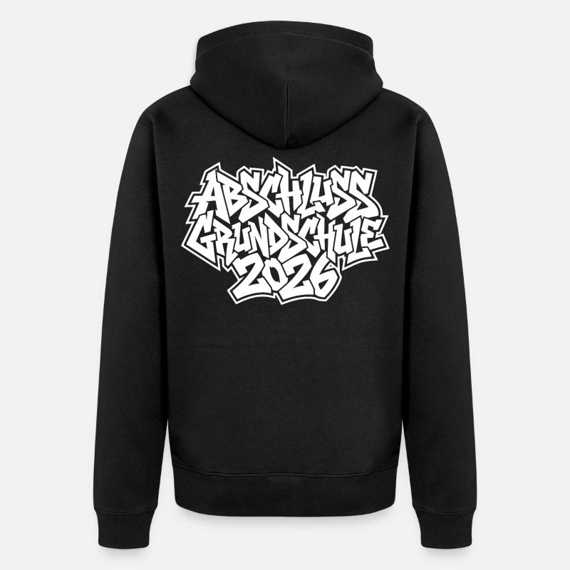 Grundschule Abschluss 2026 Graffiti - Unisex Premium Bio Zip Hoodie - Schwarz