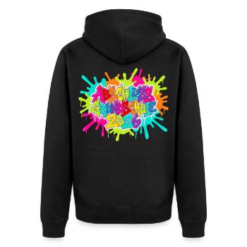Primary school graduation 2026 - Unisex Premium Organic Zip Hoodie - black - Back - Nico (187cm)
