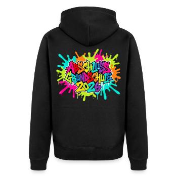 Primary school graduation 2026 - Unisex Premium Organic Zip Hoodie - black - Back - Nico (187cm)
