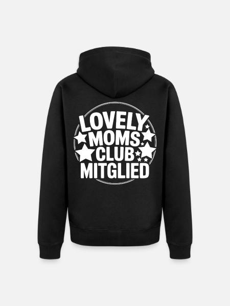 Lieblingsmoms Klub Mitglied - Unisex Premium Bio Zip Hoodie - Schwarz