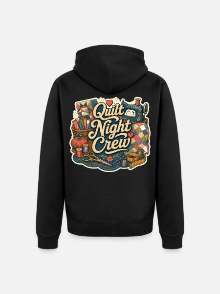 Équipe de Nuit de Patchwork - Veste à capuche bio Premium Unisexe - noir