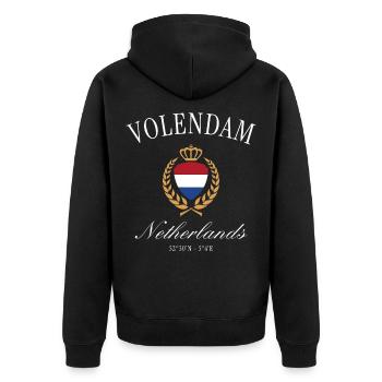 Couronne des armoiries de Volendam – Souvenir de voyage aux Pays-Bas - Veste à capuche bio Premium Unisexe - noir - Dos - Nico (187cm)