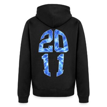 15 YEARS OLD 2011 15TH BIRTHDAY - Unisex Premium Organic Zip Hoodie - black - Back - Nico (187cm)