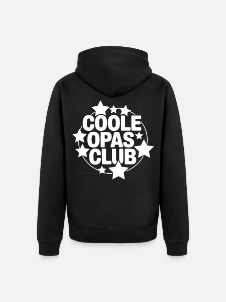 Cool Grandpa's Club Emblem - Unisex Premium Organic Zip Hoodie - black