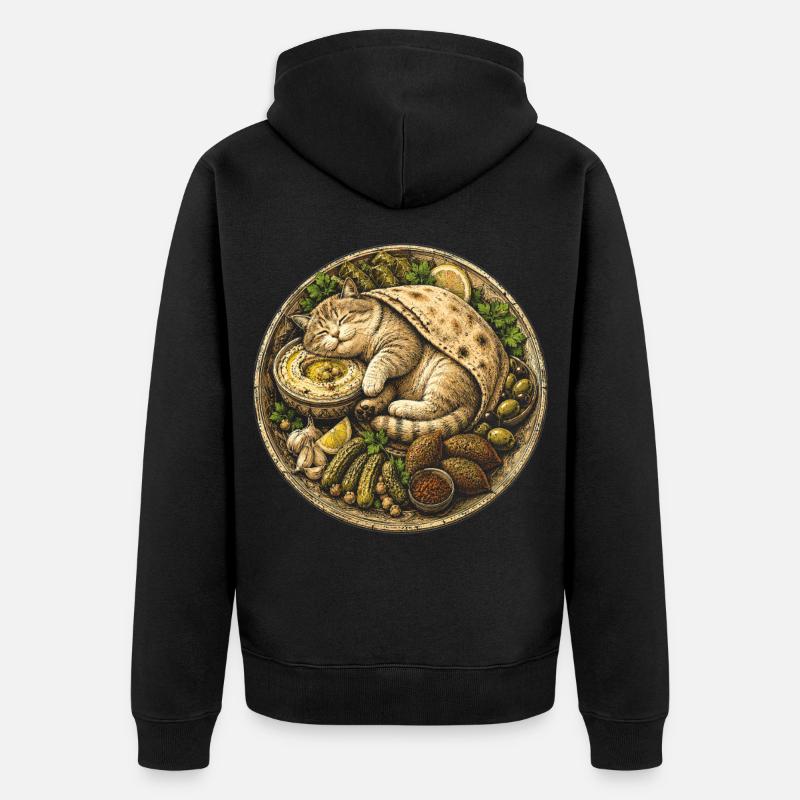 Libanon Libanese - Unisex Premium Bio Zip Hoodie - Schwarz