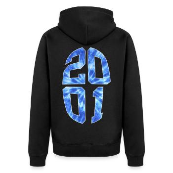 25 YEARS OLD 2001 25TH BIRTHDAY - Unisex Premium Organic Zip Hoodie - black - Back - Nico (187cm)